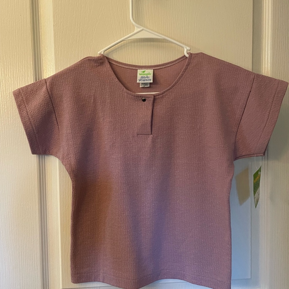 Wrangler Purple Short Sleeve Tee Classic Crew Neck